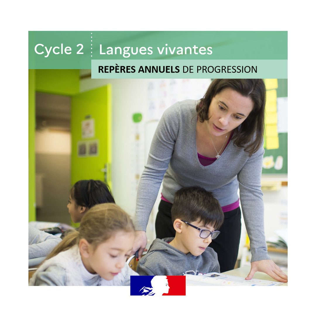 📍Parution des repères annuels de progression en langues vivantes et des attendus de fin d'année en anglais du CP au CE2

➡ Des outils pour garantir la continuité des apprentissages et renforcer les acquis des élèves tout au long du cycle 2

🔎 eduscol.education.fr/137/reperes-an… #LVE