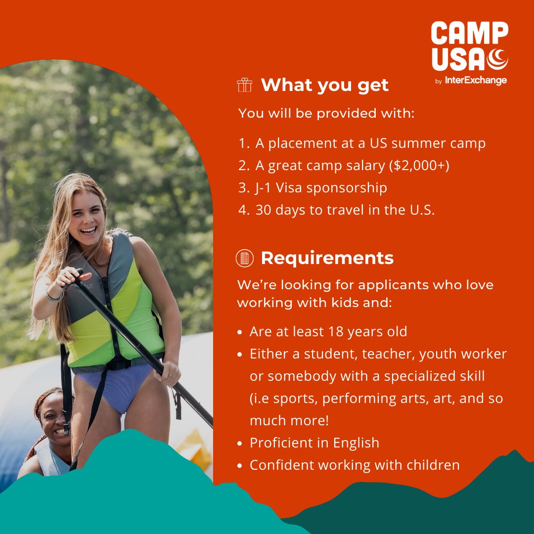 Interexchange will be visiting Student Life Building Careers Zone for a drop-in to promote opps to work as a summer camp counsellor via their Camp USA prog 🗓️ Thurs 18 Apr, drop-in any time between 9.30am & 4.30pm for a chat with them No booking req'd, open to all @LJMU students