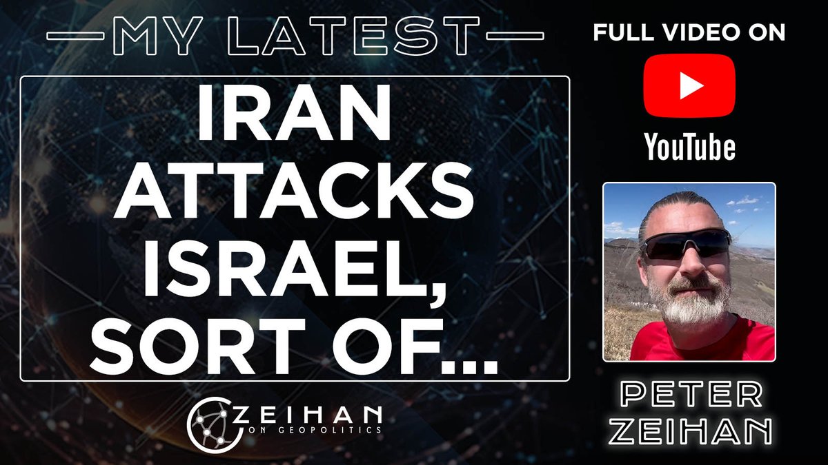 In the early hours of April 14, Iran - both directly and through its many proxies - launched the largest missile and drone assault on the Israeli state since at least the 1973 Yom Kippur war. It was quite a show. Full Newsletter: mailchi.mp/zeihan/iran-at…