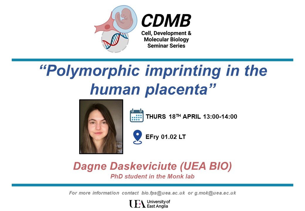 Join us at the next BIO CDMB Seminar, this Thursday at 1pm hosted by @gifaymok. See you there! #BIOcdmbseminars #UEAScience