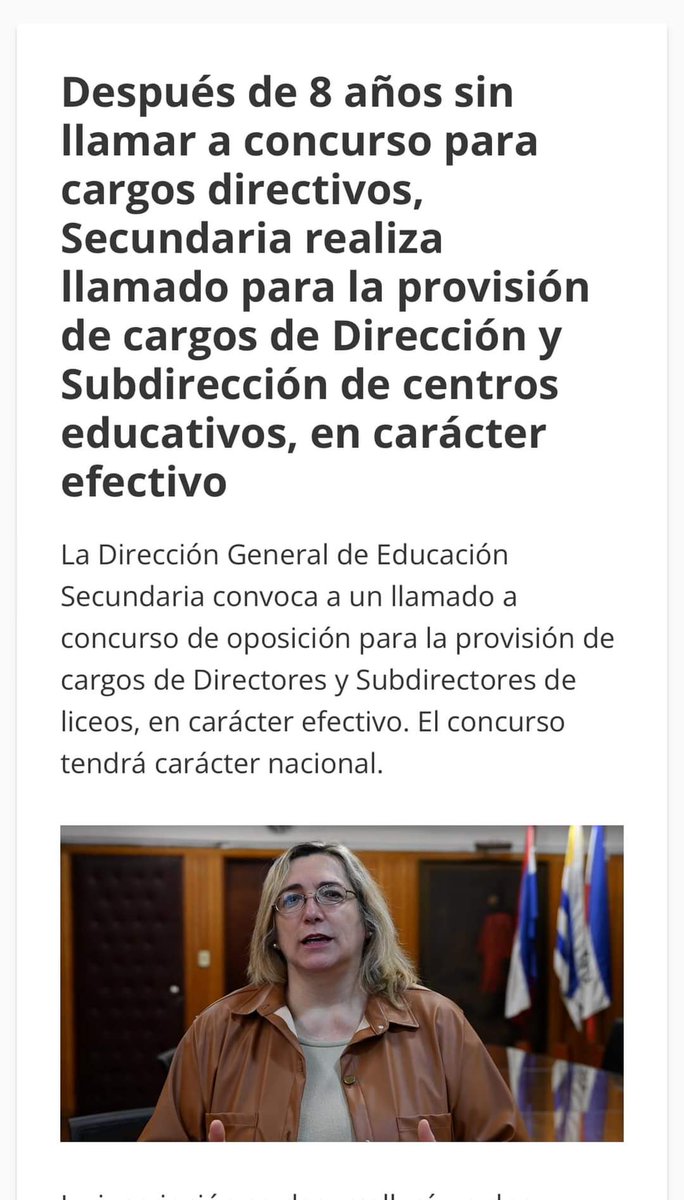nmbr_1986's tweet photo. Mentiras y más mentiras por parte @dges_Uruguay.
Hace 6 años y no 8 como dice #Cherro y en tal caso, la q cae en la negligencia es su período, ya q el concurso debió hacerse en el 21 y no ahora. Tiene 3 años de atraso. Lo otro q no dice es q no contempla adscriptas/os.
#Datos https://t.co/Sg4IGYFYdS