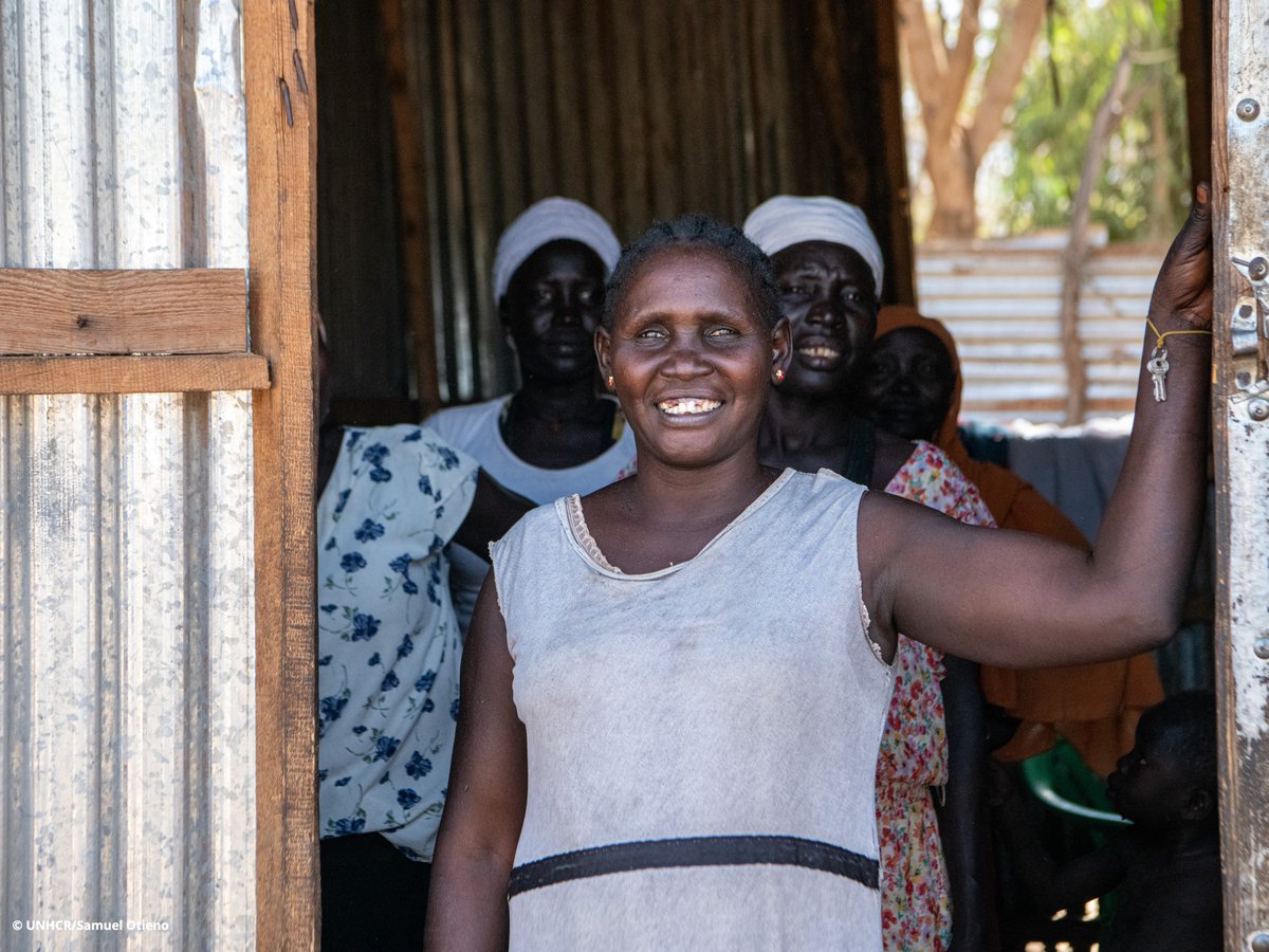 The war in #Sudan has forced many people to flee for a second time. Former South Sudanese refugees, like Angelina & her family, have returned to South Sudan in search of safety. Now safe at Doro refugee camp, Angelina runs a small cafe selling tea, coffee & food in her community