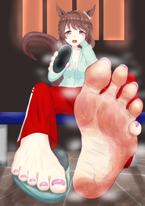 Thanks for the skeb request!⭐
I painted Uma Musume's Light Hello!☺️
She is wearing a jersey at the request of the client.😝✨
And the inside of the shoes are very stuffy with sweat and smell goo!🥰💖

#skeb 