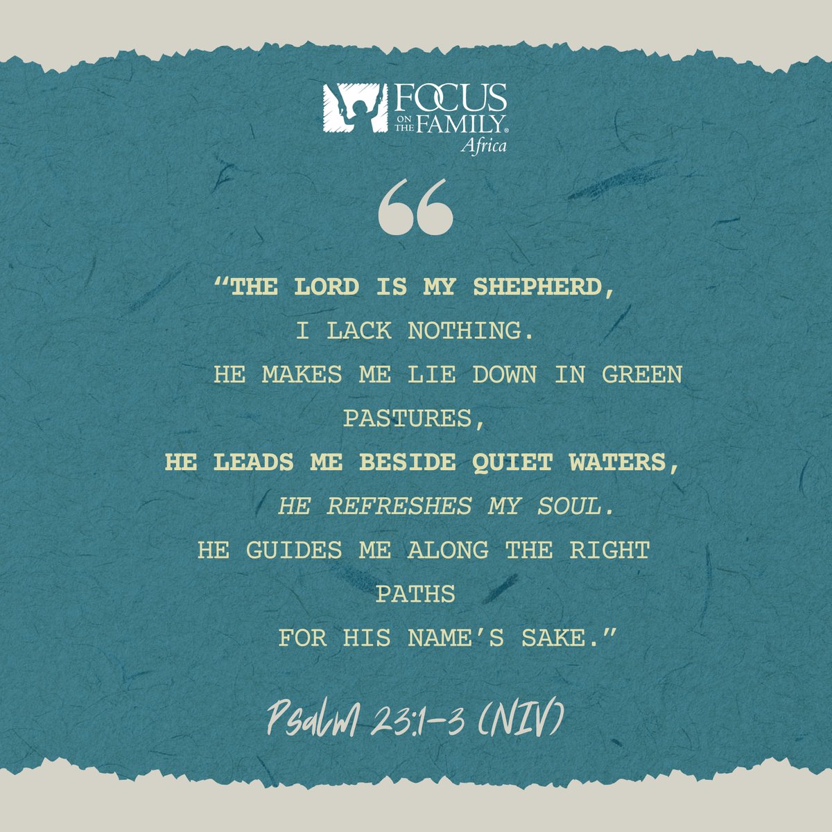 #MondayMotivation Are you led by the Lord or are you led by trends & self-ambition? When you are led by the Shepherd, You will be led beside quiet waters..#PeaceBeStill

#MondayScripture #VerseofTheDay #Bibleverse