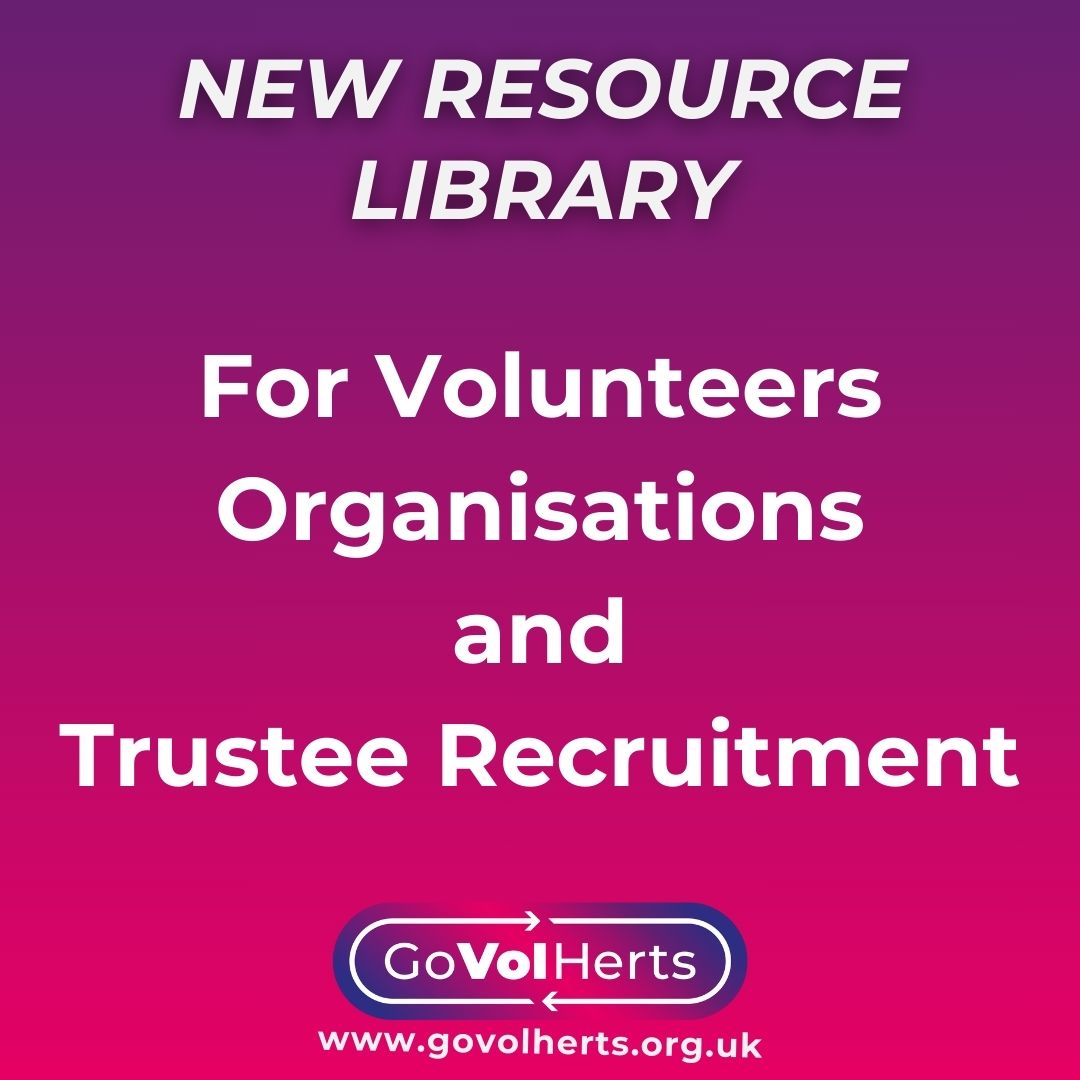 Calling all Volunteers, Organisations and Trustee recruiters, we have launched a Resources Library stacked with free templates, documents and guidelines: 
govolherts.org.uk/resources

Check it out, we hope you find it useful!

#FreeResources