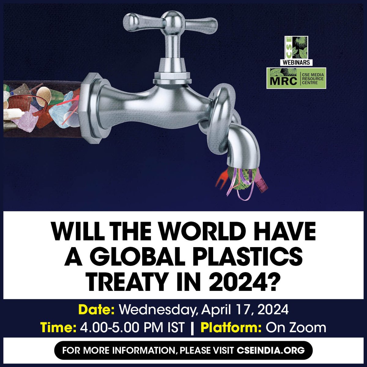 Will the World have a #GlobalPlasticsTreaty in 2024?

With #INC4 about to kick off from April 21-30 in Canada, we bring you a curtain-raiser from our plastic and waste management team before they set out to join the negotiations. Sign up for our webinar⬇️
us02web.zoom.us/webinar/regist…