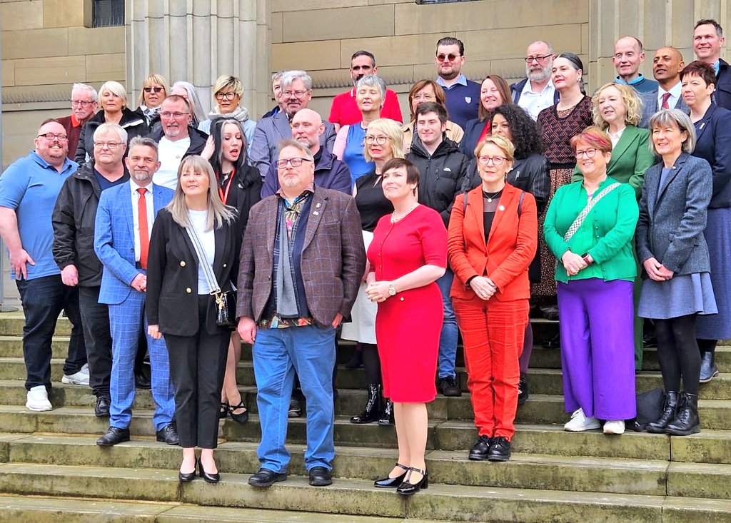 NASUWT_Scotland's tweet photo. National Official @mike_corbett_1 alongside trade union colleagues at #stuc24 https://t.co/4yAcEHSld1