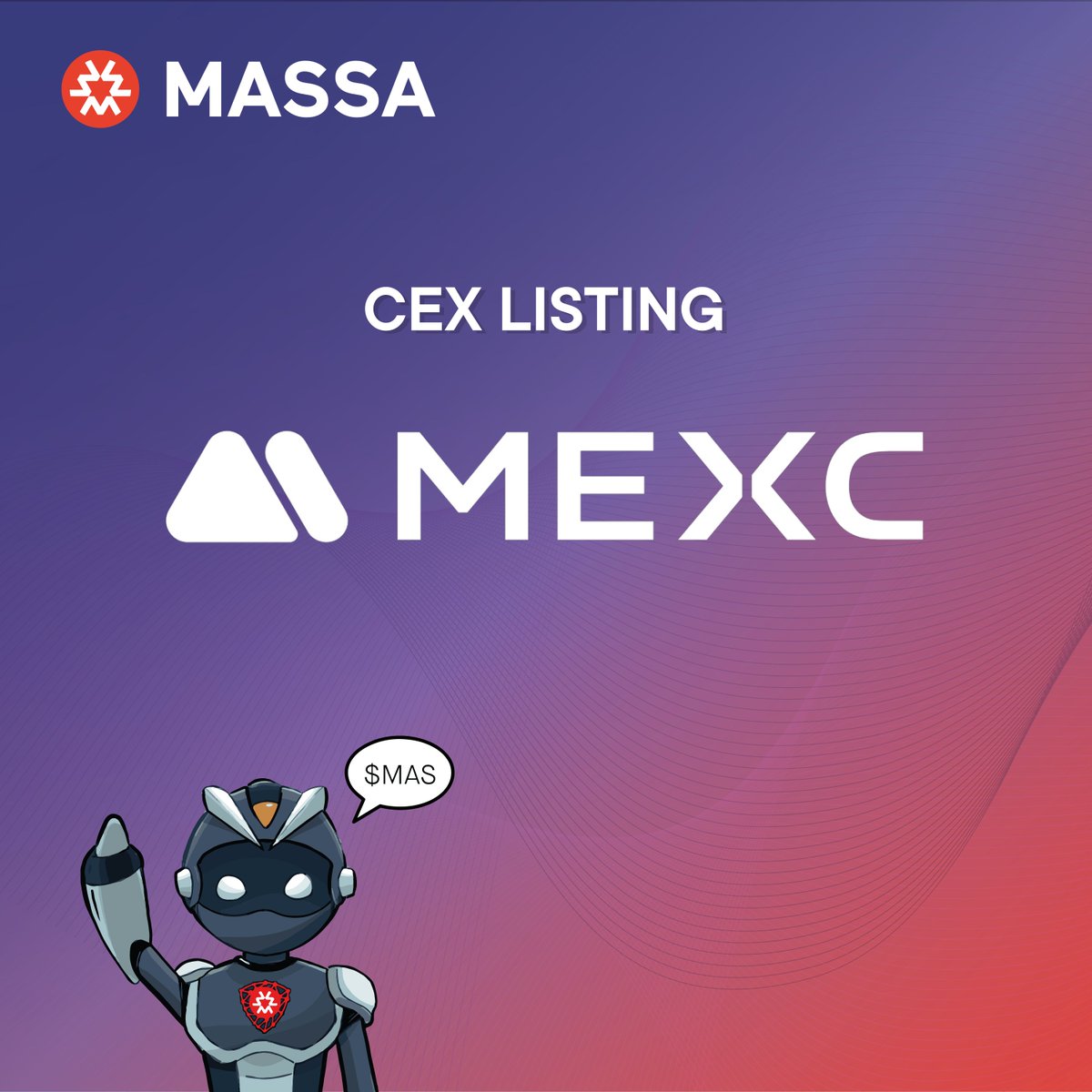 massachain's tweet photo. $MAS - MEXC listing is live! 🎉
You can trade $MAS on @MEXC_Official starting now!

🔗 https://t.co/IbzfoztD9r