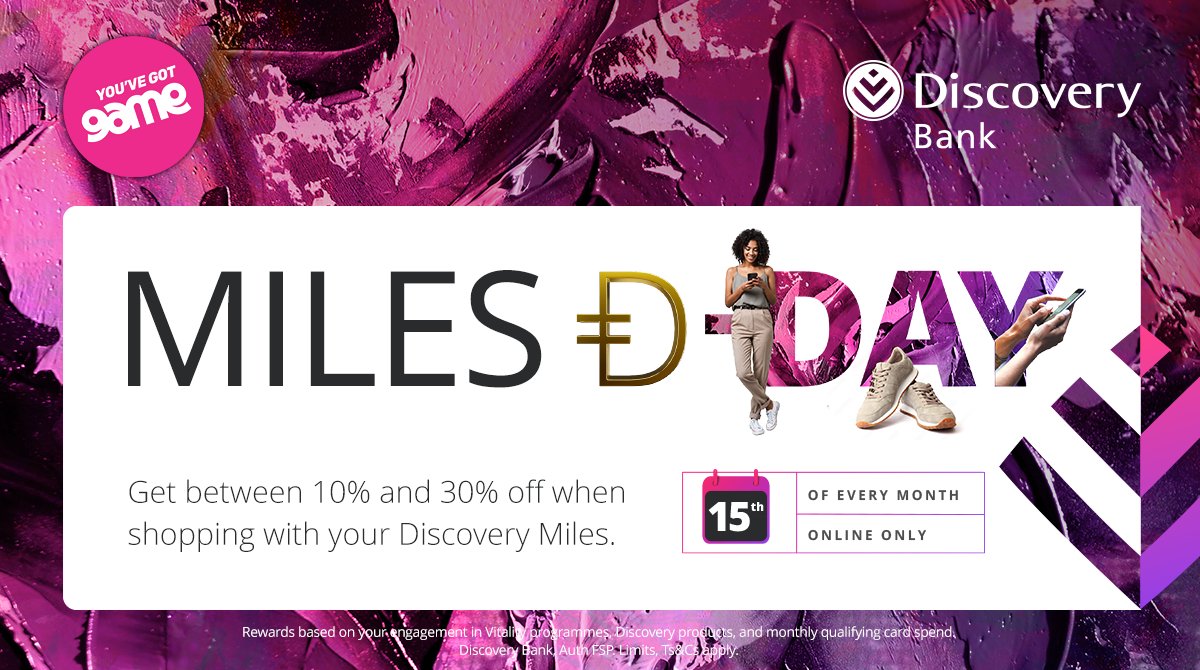 Every 15th of the month is #DDay at the home of unbeatable prices. Shop using your Discovery Miles and save big: bit.ly/3xwgo4M #GotGame