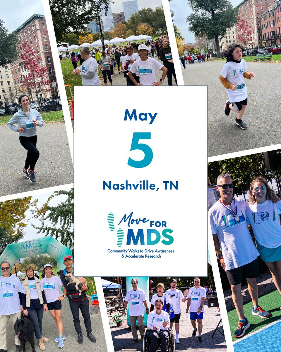 Join us on May 5th at Two Rivers Park, 3150 McGavock Pk, Nashville, TN, to support research and those affected by MDS. The Move For MDS Walks benefit MDS patients and their families. Register for the Nashville Move For MDS 5K walk: moveformds.org