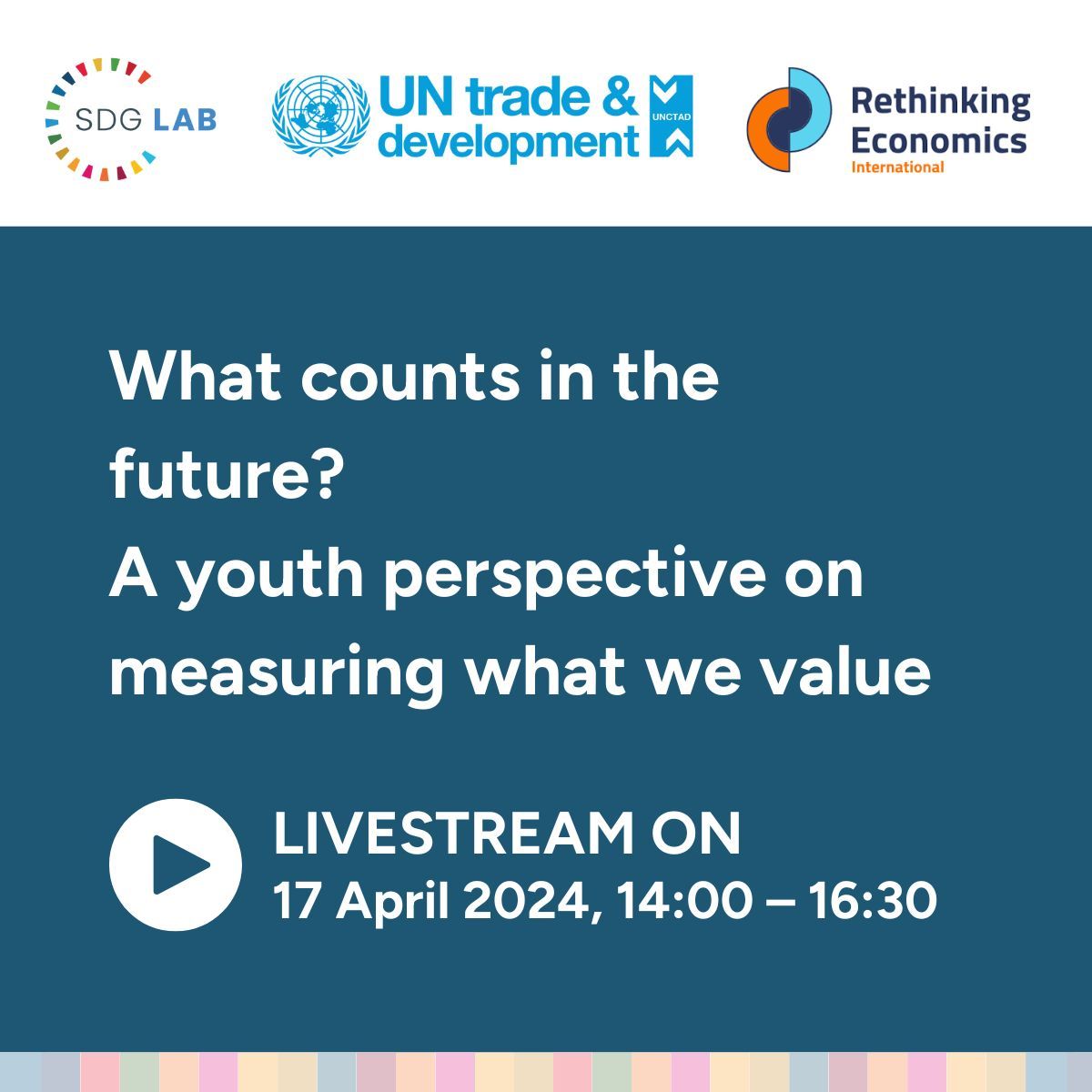 UNGeneva's tweet photo. A few months ago, @SDGLab, @UNCTAD &amp; @rethinkecon launched an essay contest for world youth on valuing what counts &amp; moving beyond GDP. This Wednesday, join the livestream event to hear their responses &amp; perspectives from experts. 
📺 https://t.co/Z1AsH74jdb #YouthMovingBeyondGDP https://t.co/WJXs3rx56c