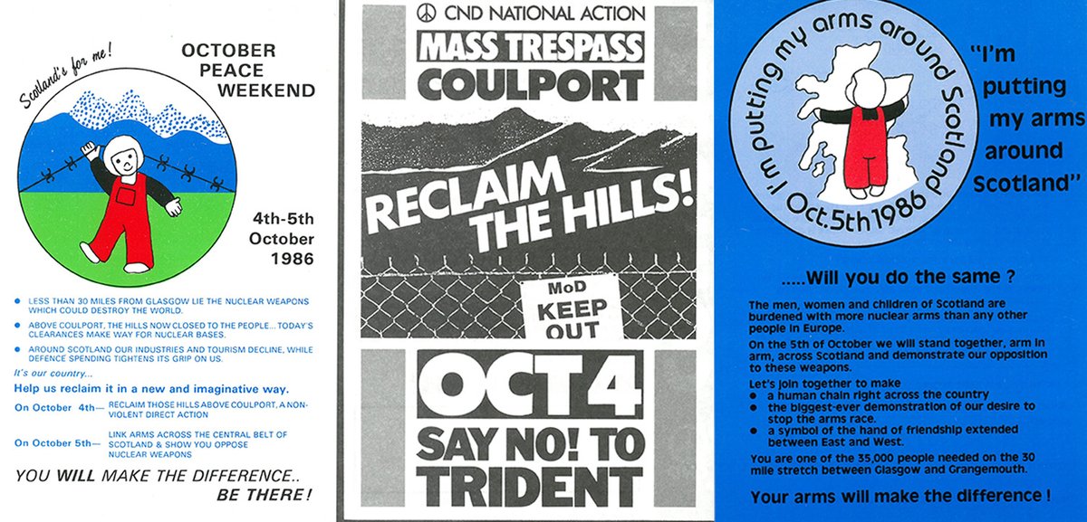 This week we're working on the papers of life-long anti-nuclear activist Tony Southall. During UN International Year of Peace 1986, people from around the UK travelled to Scotland for 'October Peace Weekend', two days of non-violent direct action in protest of nuclear weapons.