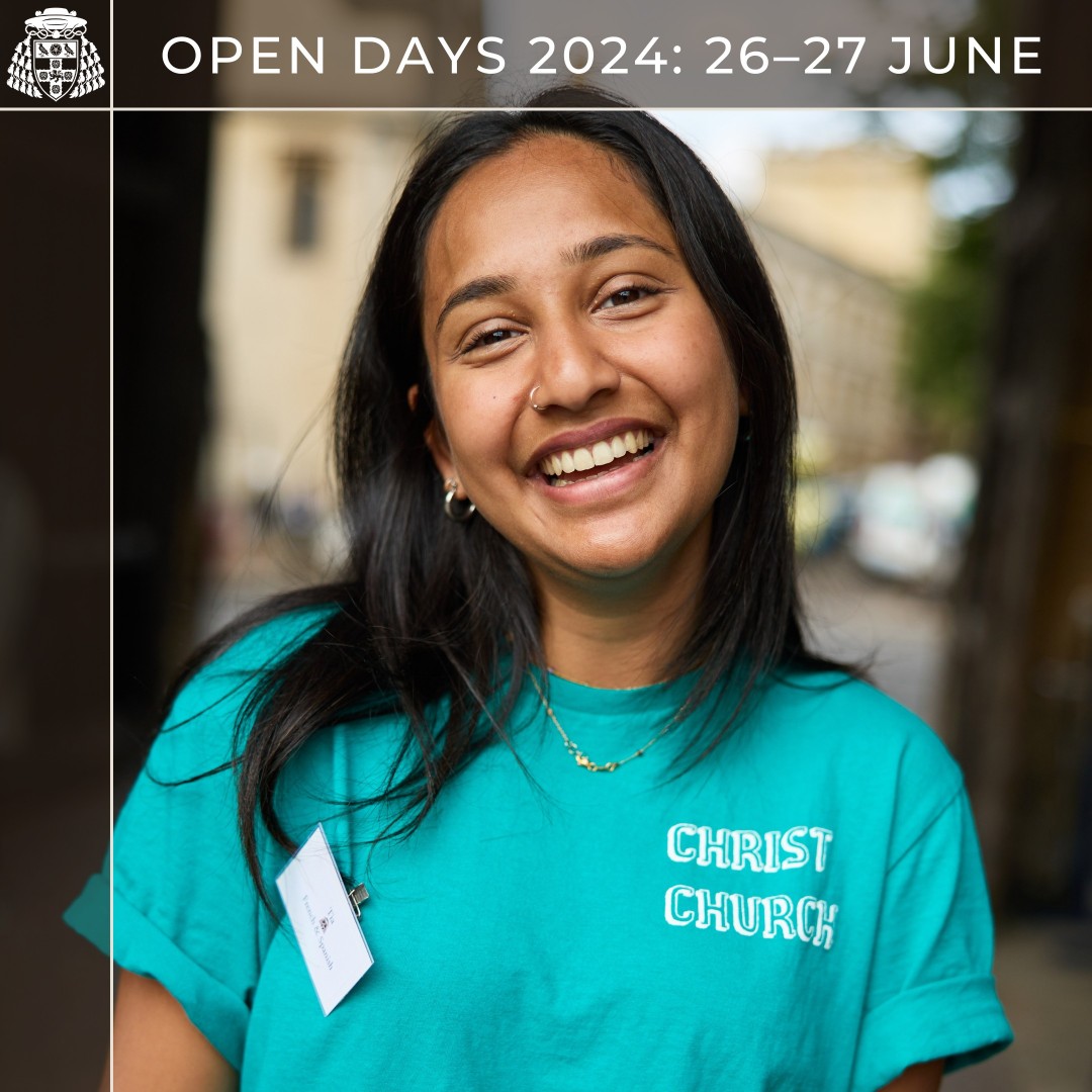 The next @UniofOxford Open Days are on 26–27 June, and there’s just one week left to apply for free accommodation at Christ Church! Schools and students can stay here for free on 25 and 26 June to save having to travel on the day. Apply ➡️ bit.ly/3v6hrYo @OxOutreach