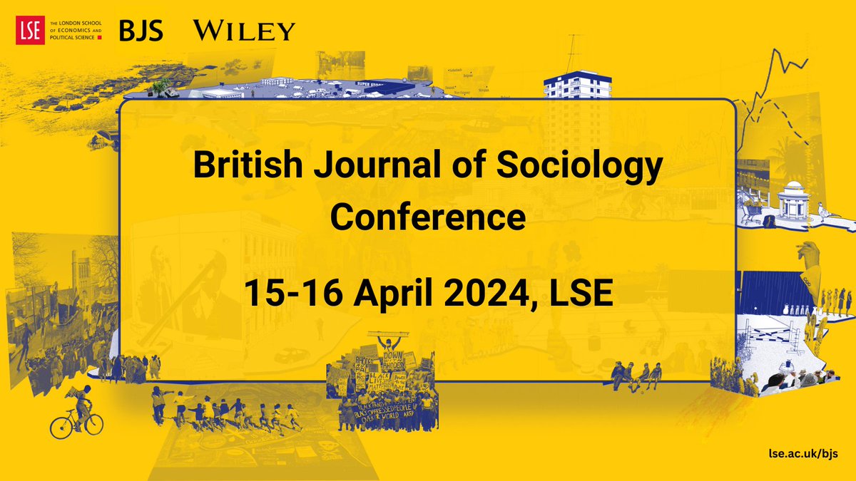 With keynotes from Claire Alexander, Eric Klinenberg, and Ben Ansell, the BJS conference promises to be a space to foster new synergies and collaborations around pressing challenges relevant to sociology. 🔗Find out more: ow.ly/aRfk50R3srS @BJSociology