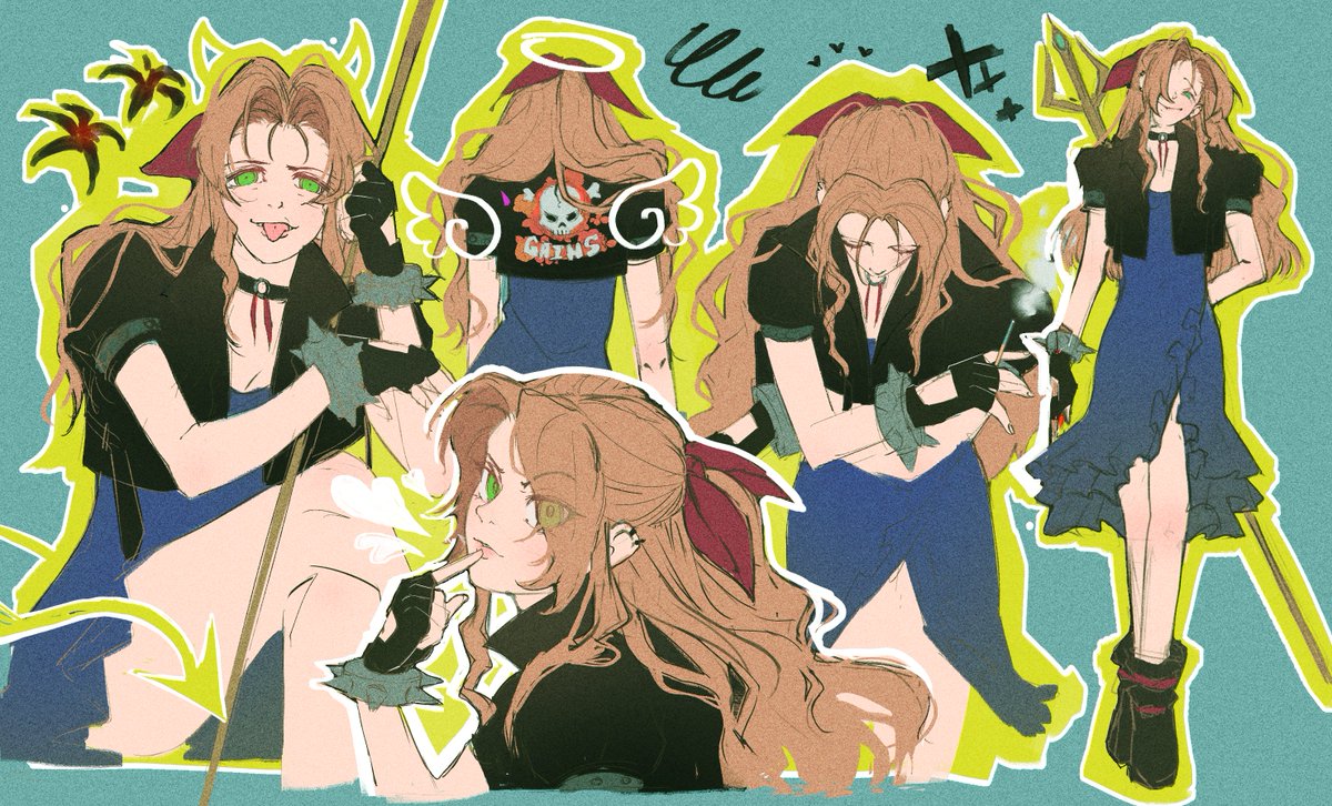 __gauxgaux's tweet photo. biker aerith, anyone? https://t.co/QoYD34KU4Z