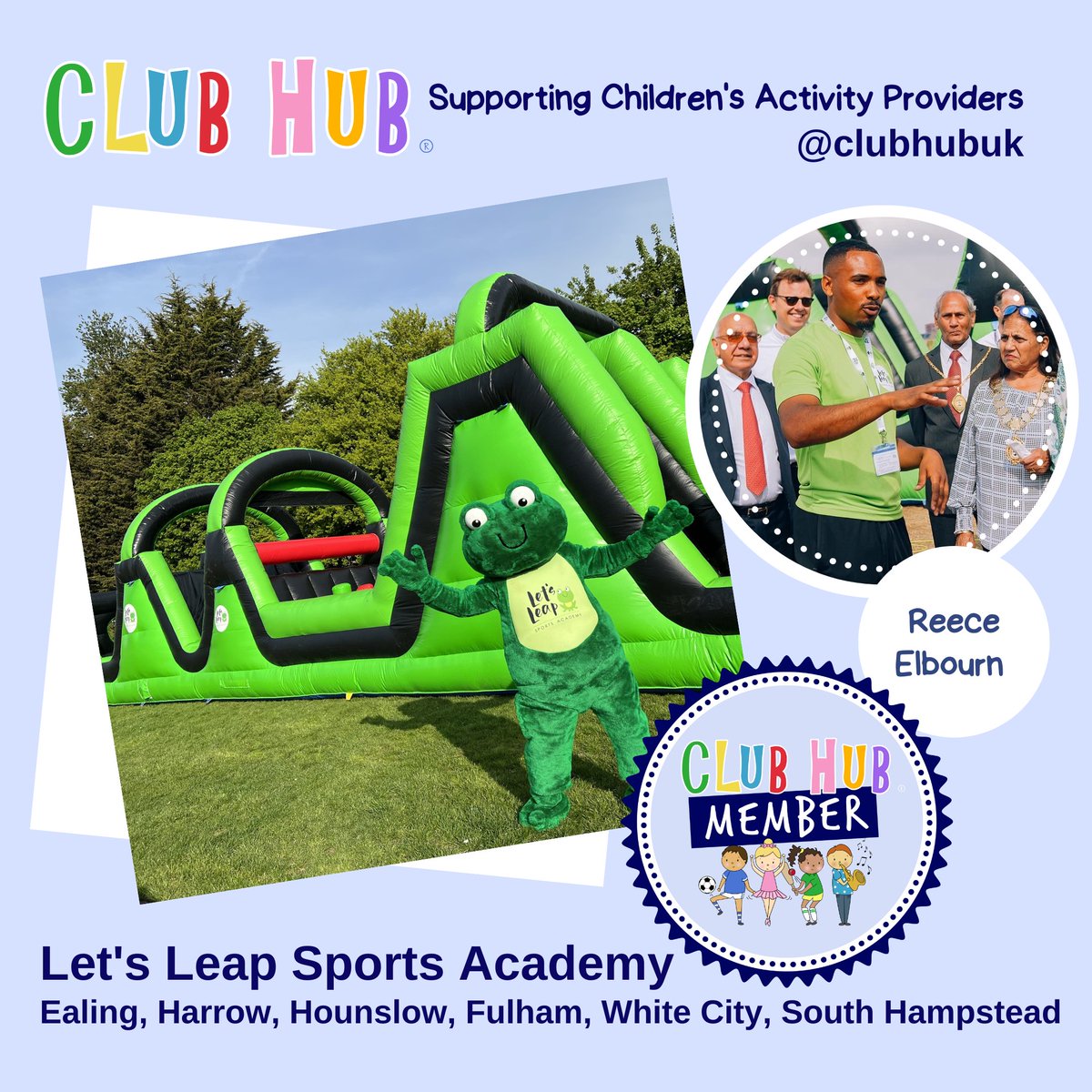 Let's Leap Sports Academy Activity Camps guarantee fun and unforgettable memories, running every school holiday!

#ealing #harrow #hounslow #fulham #southhampstead #whitecity #westlondonmums #londonmums #londonnholidaycamps #clubhubmember #letsleapsportsacademy #londonchildcare