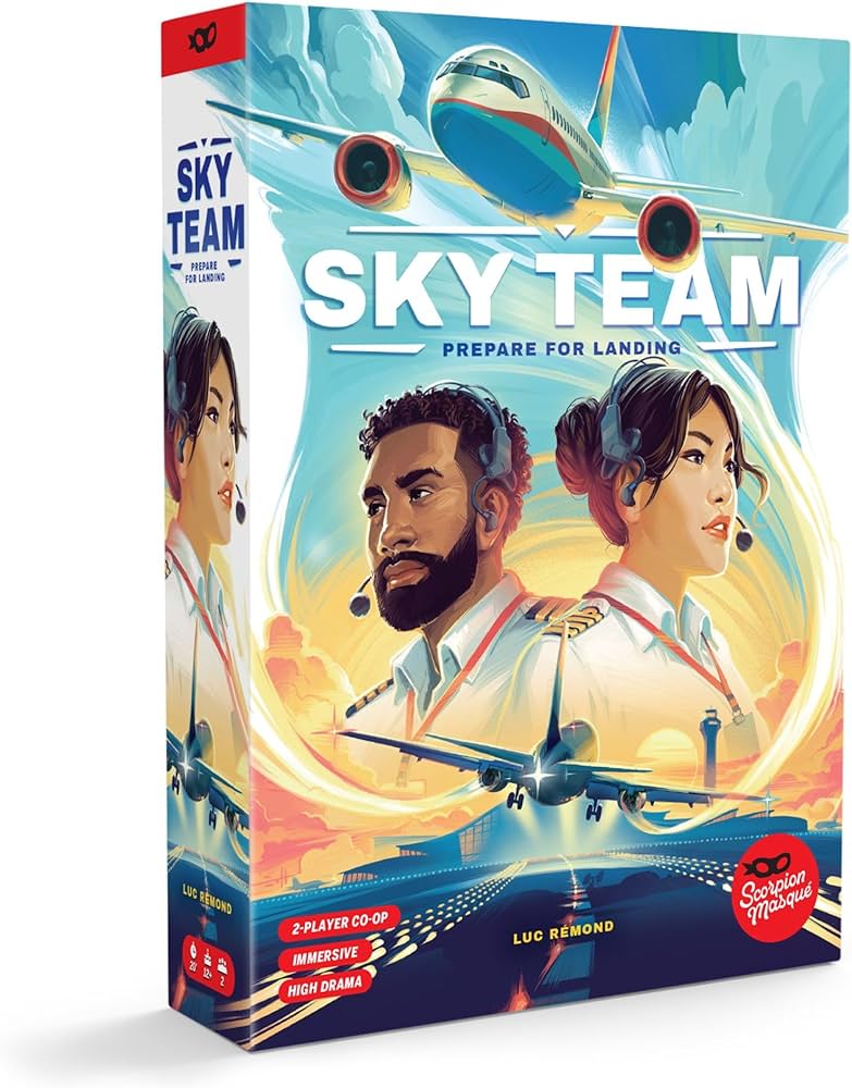 We have new board games to bring to Tabletop 6🤩 Sky Team is a two-player co-op game, in which you play a pilot and co-pilot at the controls of an airliner. Your goal is to work together and land your plane in different airports worldwide. Who's going to be the best pilot duo?