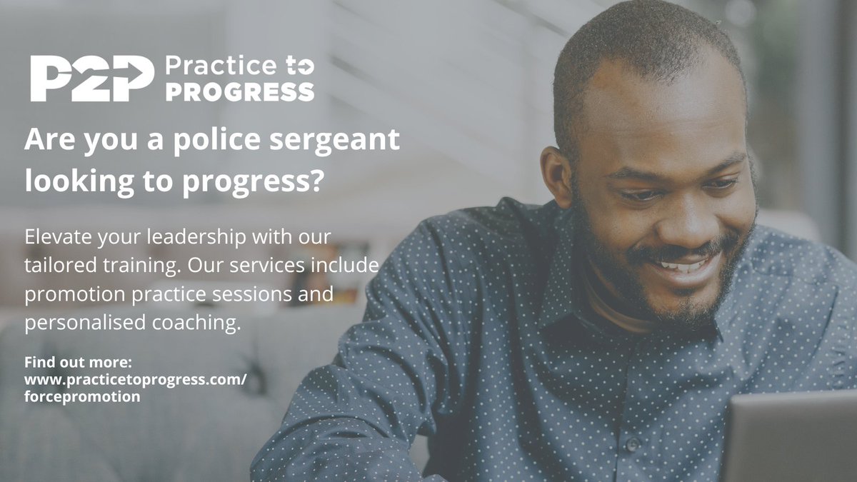 practice2prog's tweet image. Calling all police sergeants looking to progress!

Develop your skills as leaders, build strong relationships and excel in your role with our training. Our services include promotion practice sessions &amp;amp; personalised coaching. 

More info: practicetoprogress.com/promotion/forc… #policejobs