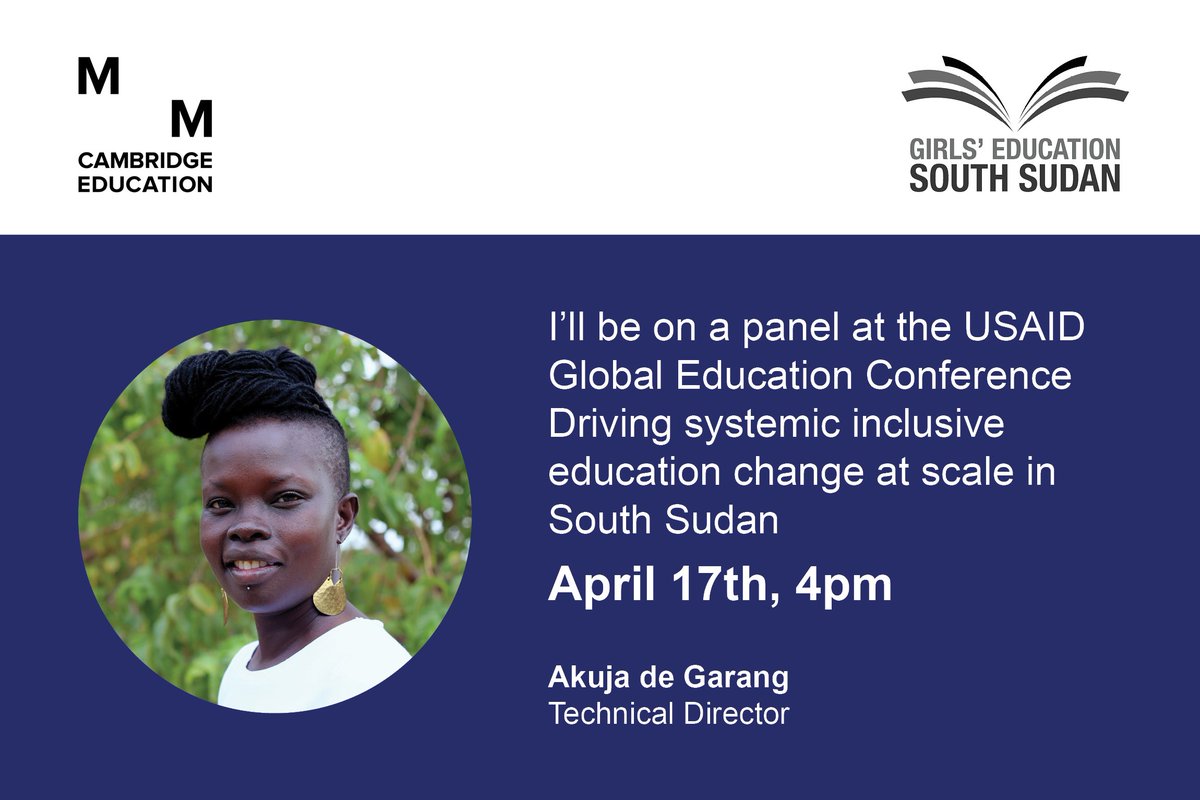 The #USAID Global Education Forum commences today. #GESS will be participating at the conference through a panel discussion: Driving systemic inclusive education change at scale in South Sudan. #USAID #GESS #SouthSudan