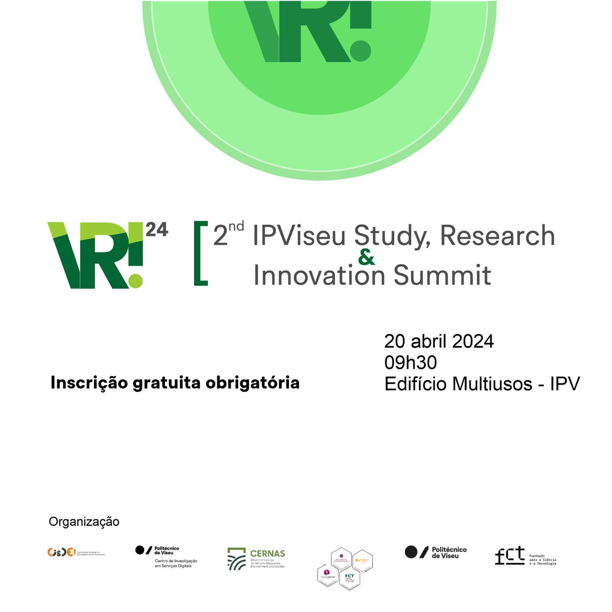 VRI24 O VRI24 – 2nd IPViseu Study, Research, & Innovation Summit vai decorrer no dia 20 de abril de 2024. +INFO ipv.pt/vri24/ #divulgaçãoipv #IPViseu