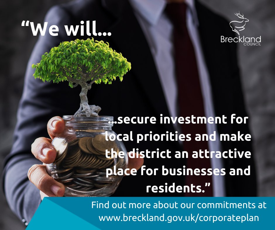 Breckland is a Council that cares, listens, and supports people and businesses within our district. 

To find out more about our Corporate Plan visit: loom.ly/oUcV97I