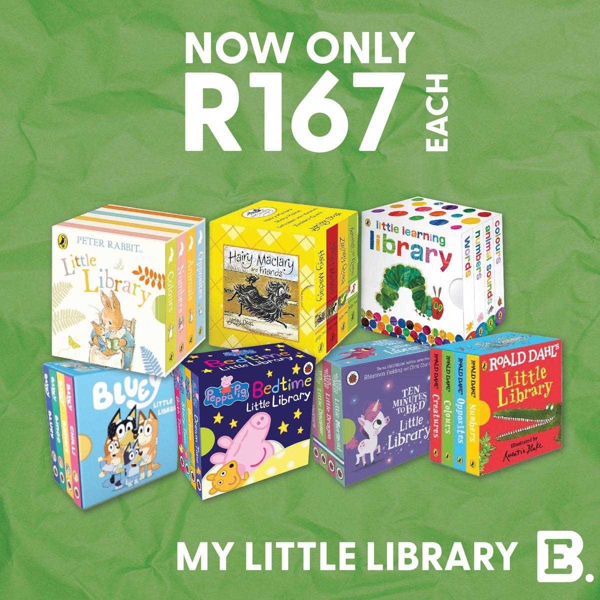 🐰🐷A delightful treat for curious little hands, the My Little Library collections are the perfect chunky board books for introducing toddlers to reading! Now only R167 each! Offer valid 1 - 30 April. While stocks last. 🦄 ow.ly/ubao50R6gG9