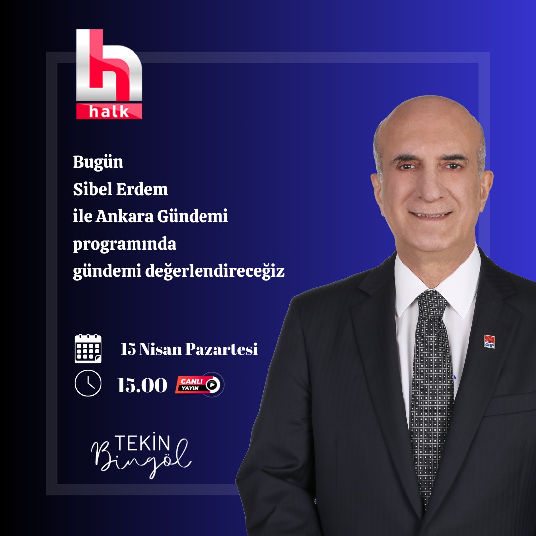 Bugün saat 15.00'te Halk TV'de Sibel Erdem ile Ankara Gündemi programında gündemi değerlendireceğiz. İzlemeniz dileğiyle... 📆 15 Nisan Pazartesi 🕒 15.00 📺 HALK TV youtube.com/watch?v=-HJwra…