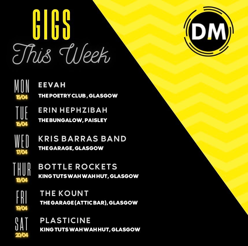 🎶 gigs this week 🎶 Have a gig coming up and want to be featured on our Weekly Gig Guide? Drop us an email: discoverymusicscotland@gmail.com 📧 #weeklygigguide #discoverymusic #discoverymusicscotland #gigguide