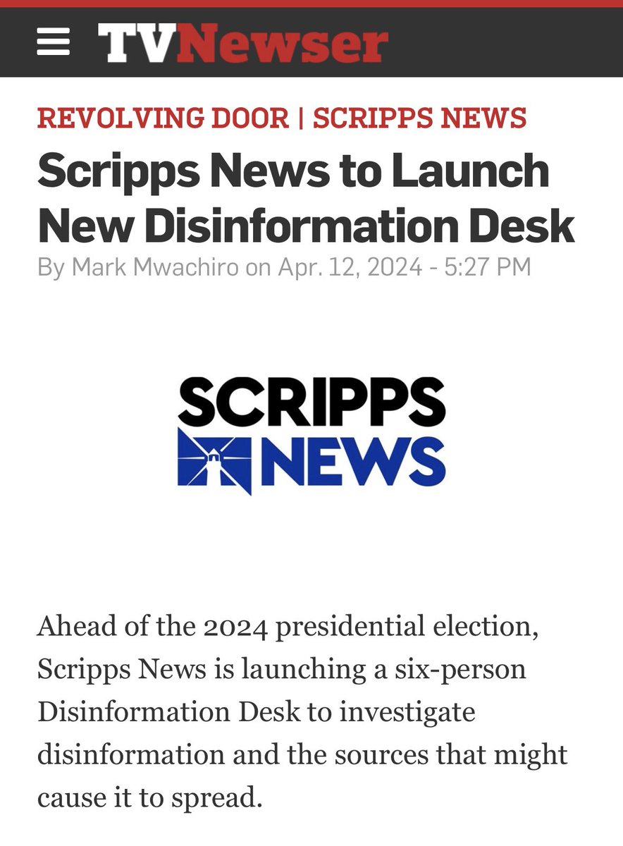 Professional news: it’s my first day at @scrippsnews where I’m starting a new role as the lead disinformation correspondent. We’ll be across a wide range of topics (politics, national security, the economy, etc) - so add me to your press list: Liz.landers@scripps.com