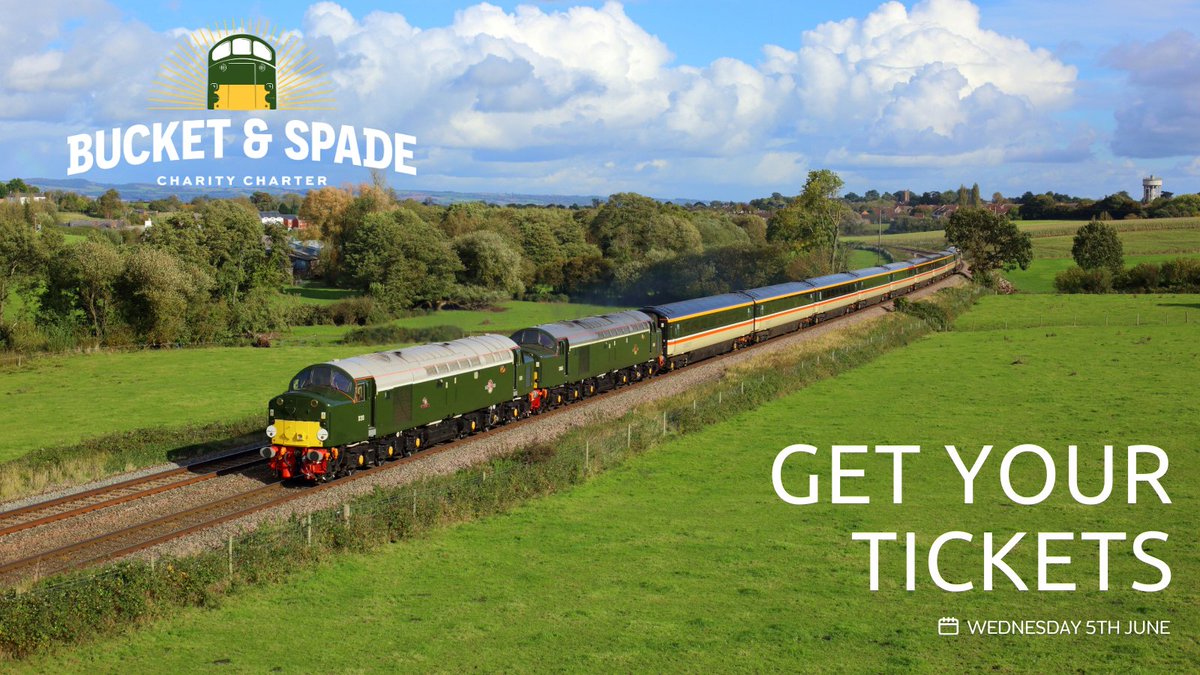 ❤️ Hop on the RBF Bucket & Spade Charity Charter and explore   Scarborough or York.
 
 Buy your tickets today ➡️   railwaybenefitfund.org.uk/news/bucket-an…
 
 #CharityEvent #TrainTravel #Class40 #Intercity