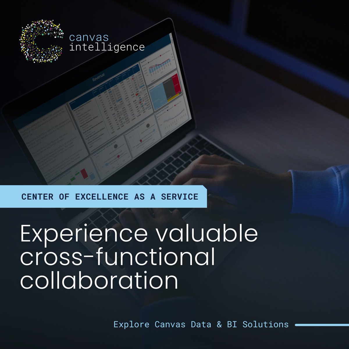 The Canvas Center of Excellence as a Service (CoEaaS), offers a beacon of expertise in the ever-evolving landscape of data analytics and cutting-edge technologies.

Learn more here: bit.ly/3vtQK00

#CanvasIntelligence #CenterOfExcellence #BusinessIntelligence