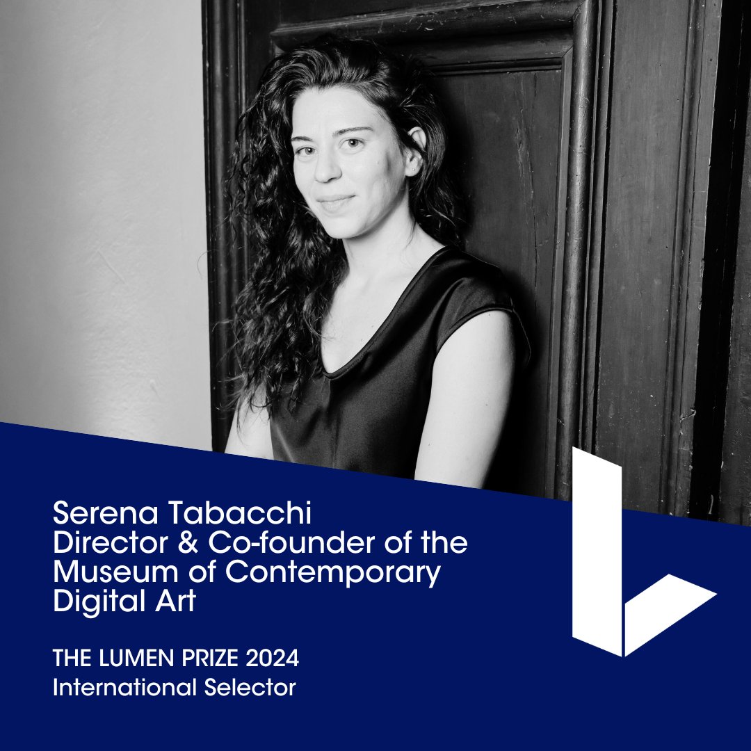 ✨ Introducing Serena Tabacchi ✨ We are so pleased to welcome Serena to our International Selectors Committee (ISC) for the 2024 Lumen Prize! @SerenaTabacchi is Director and Co-founder of the @MOCDA_. As an independent curator, she is currently organizing generative and