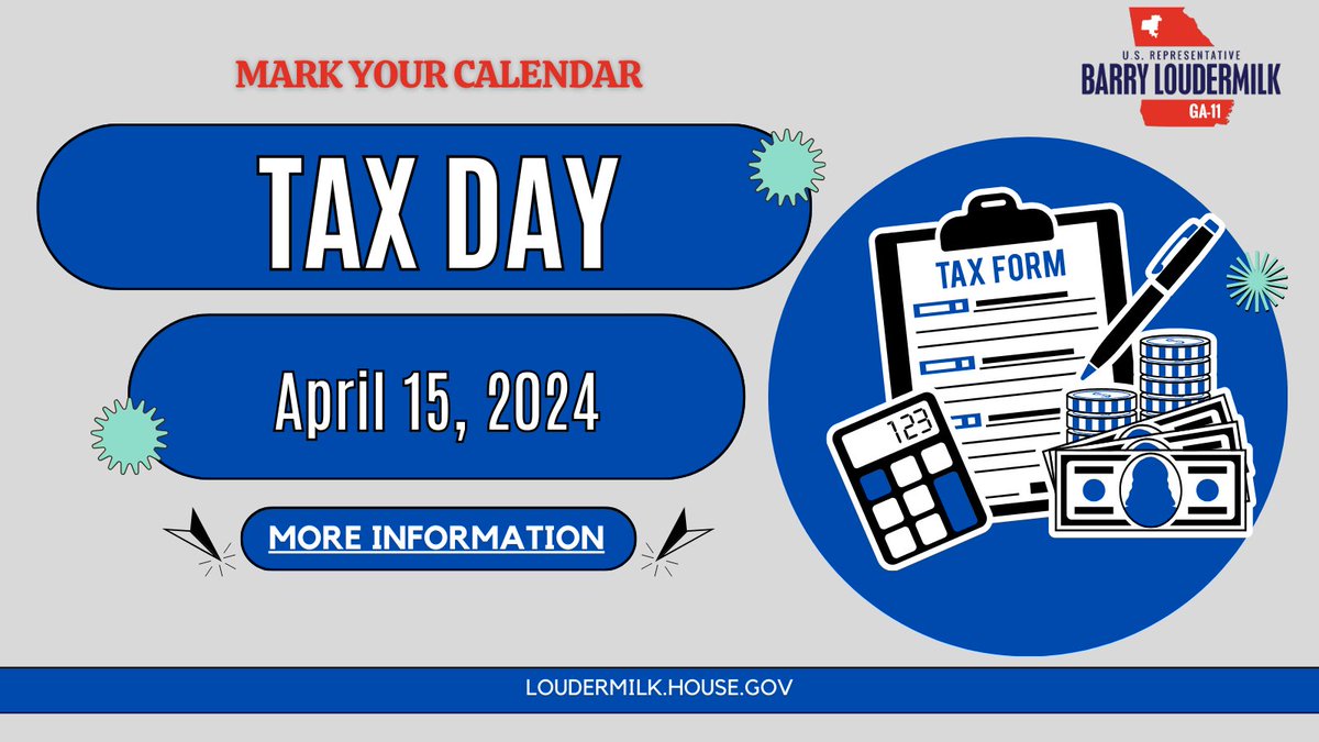 It’s Tax Day. Please reach out to my District office if you need help with the IRS or any federal agency. We’re here to serve you!