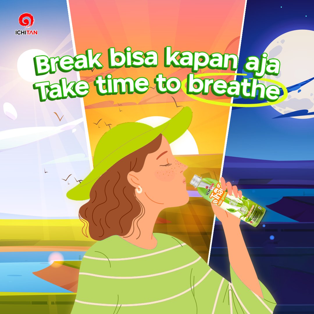 Take time to breathe!

Karena break bisa kapan aja dan pastinya ditemenin sama Ichitan Thai Milk Green Tea dong 😎

#YangAsliEmangBeda
#IchitanThaiMilkGreenTea
#IchitanIndo #Ichitan