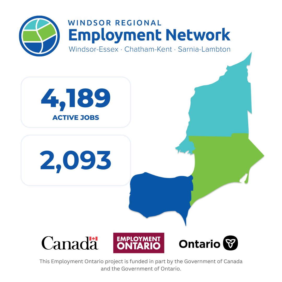 🌞 Rise and Shine jobseekers!

📢 The Windsor Regional Employment Network has 4,189 job opportunities waiting for you on wrenetwork.ca

#jobseekers #windsoressex #chathamkent #sarnialambton #nowhiring
