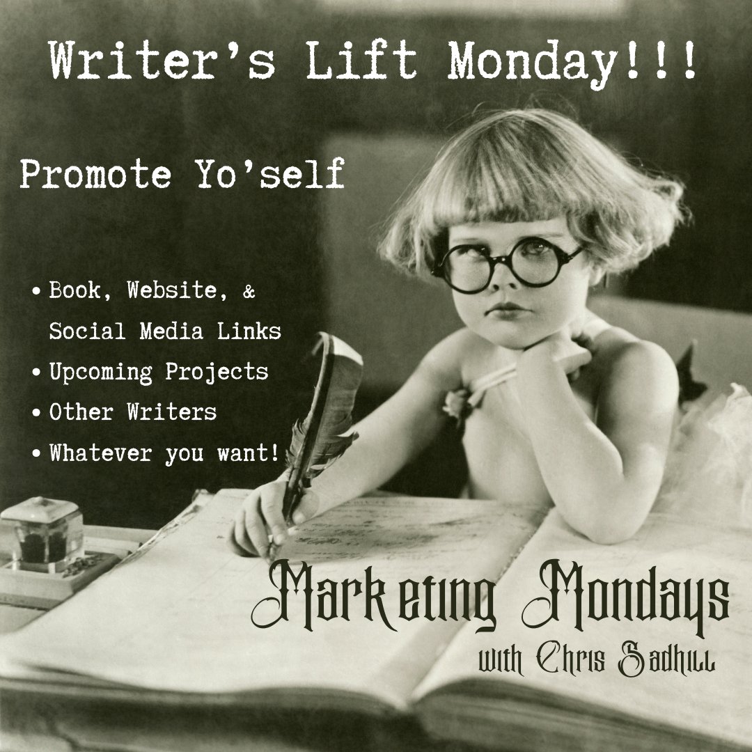 ChrisSadhill's tweet photo. #Marketingmondays are for you!

Share your books, links, events, and everything in between! #SelflessPromotion the shit out of your beautiful art &amp; Let's lift each other! 

Like &amp; Share Away

#writingcommunity #authorslift #poetrycommunity #writerslift #writers #amwriters https://t.co/T5P8nrngqj