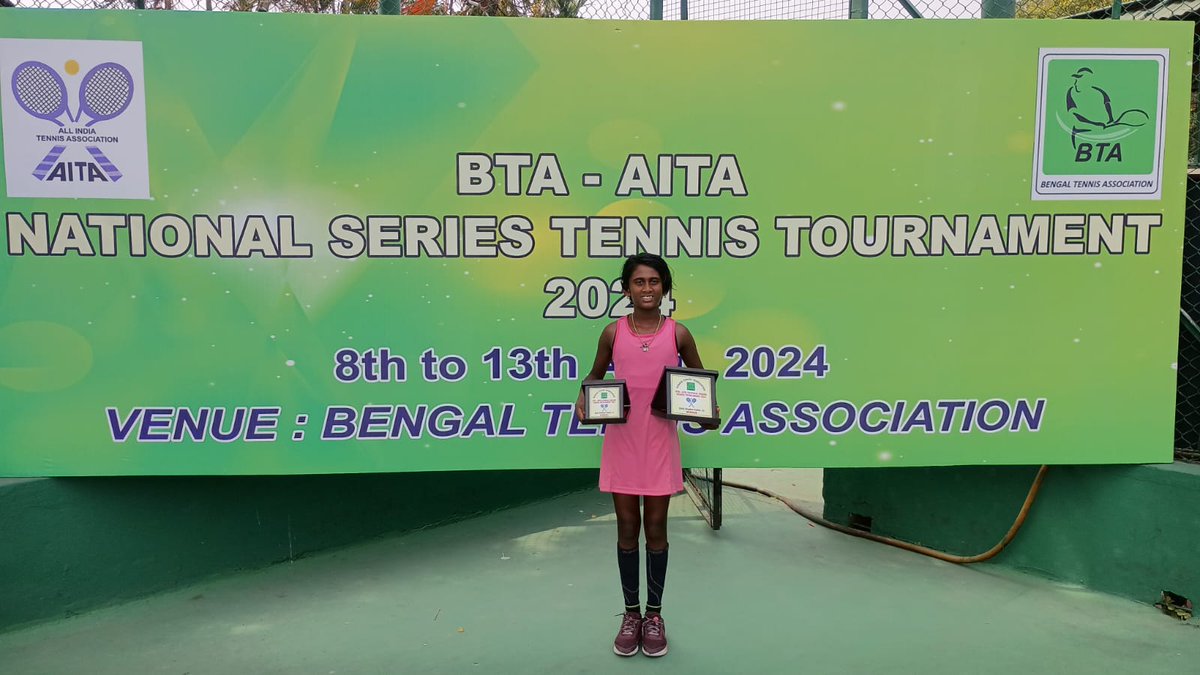 From Karnataka to Kolkata, Srishti dominates the tennis court with finesse! She secured a well-deserved victory in the Singles U14 NS and delivered a notable performance in Doubles, finishing as the finalist. Congratulations on this remarkable achievement!

#TennisChamp #KSLTA