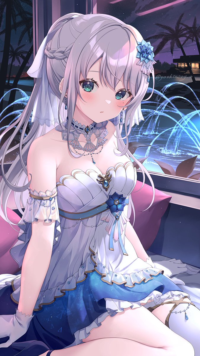 「skebにて凪乃ましろ様を描かせていただきました!新衣装もKAWAII!!リクエ」|ヨシノリョウのイラスト