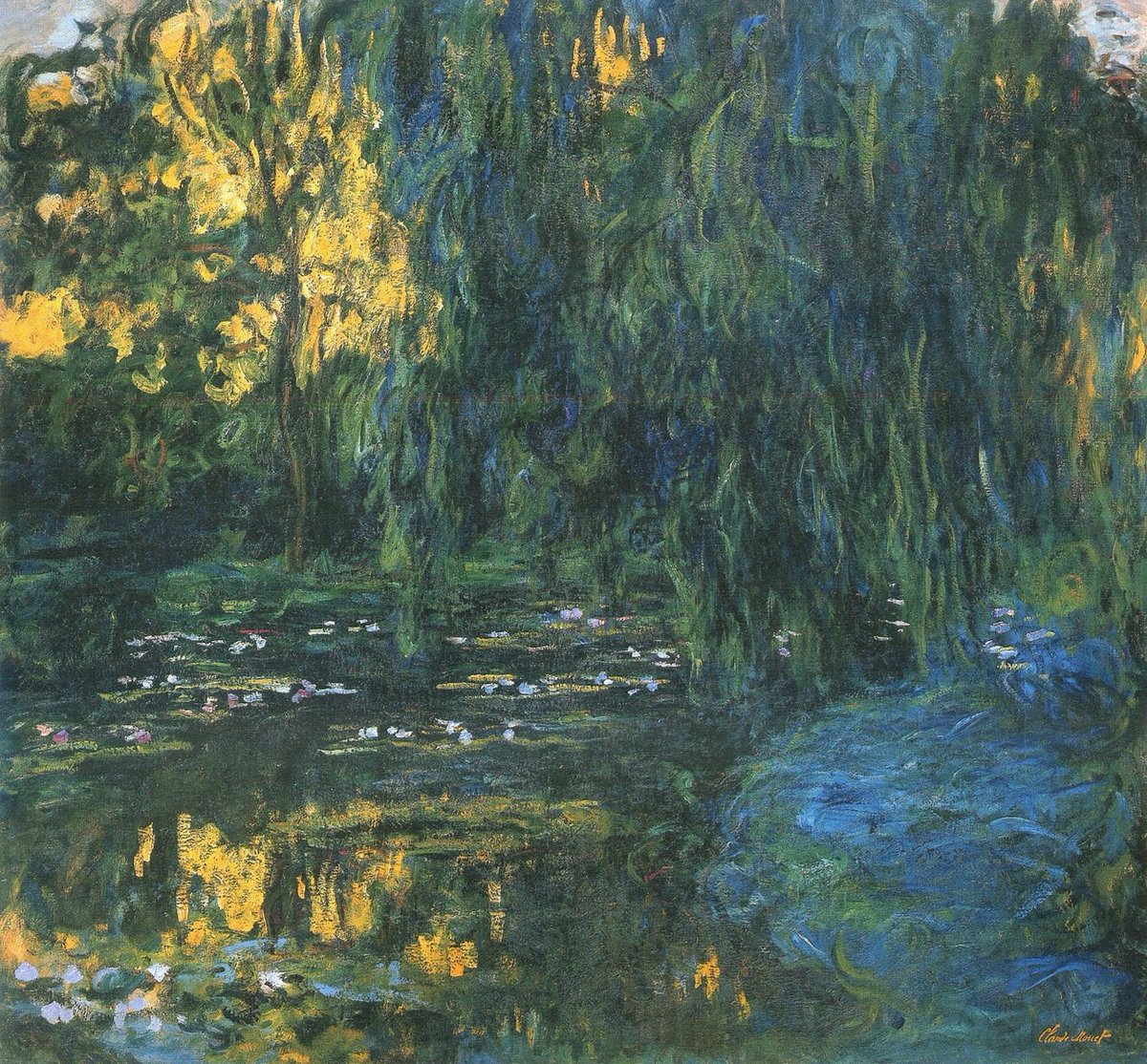 #April #haiku and #Art April’s air stirs in Willow-leaves…a butterfly Floats and balances” Bashō Matsuo 🖌Claude Monet, Water Lily Pond and Weeping Willow,1916 @AlessandraCicc6 @BrindusaB1 @lomazzi_r @gherbitz @lagatta4739 @NadiaZanelli1 @DEOLINDAMA93701 @robert6856