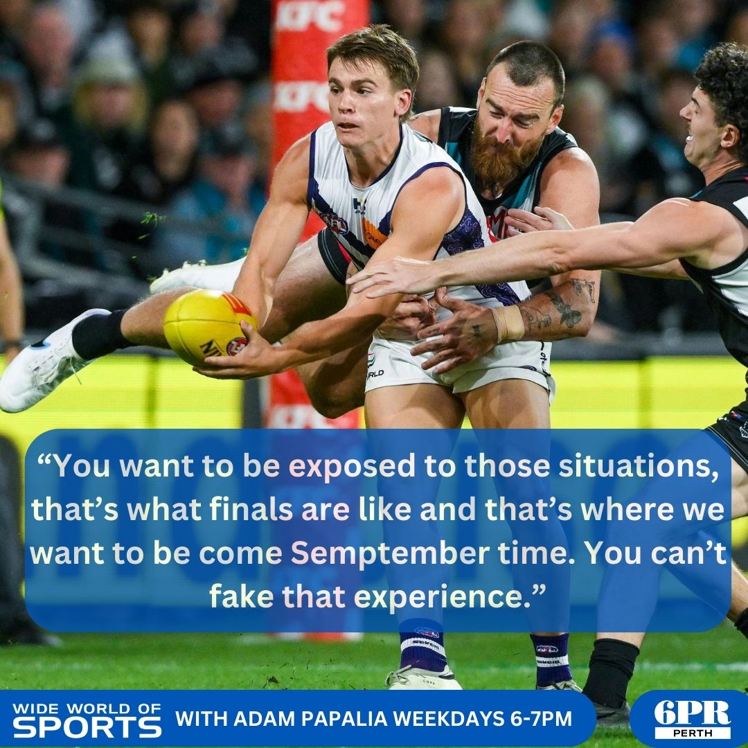 LISTEN: Despite two tight losses, Fremantle midfielder Caleb Serong says the Dockers are getting a lot right and want to be in these tight games. Listen here: brnw.ch/21wIP3i #AFL #Fremantle #WesternDerby #AFLEaglesDockers