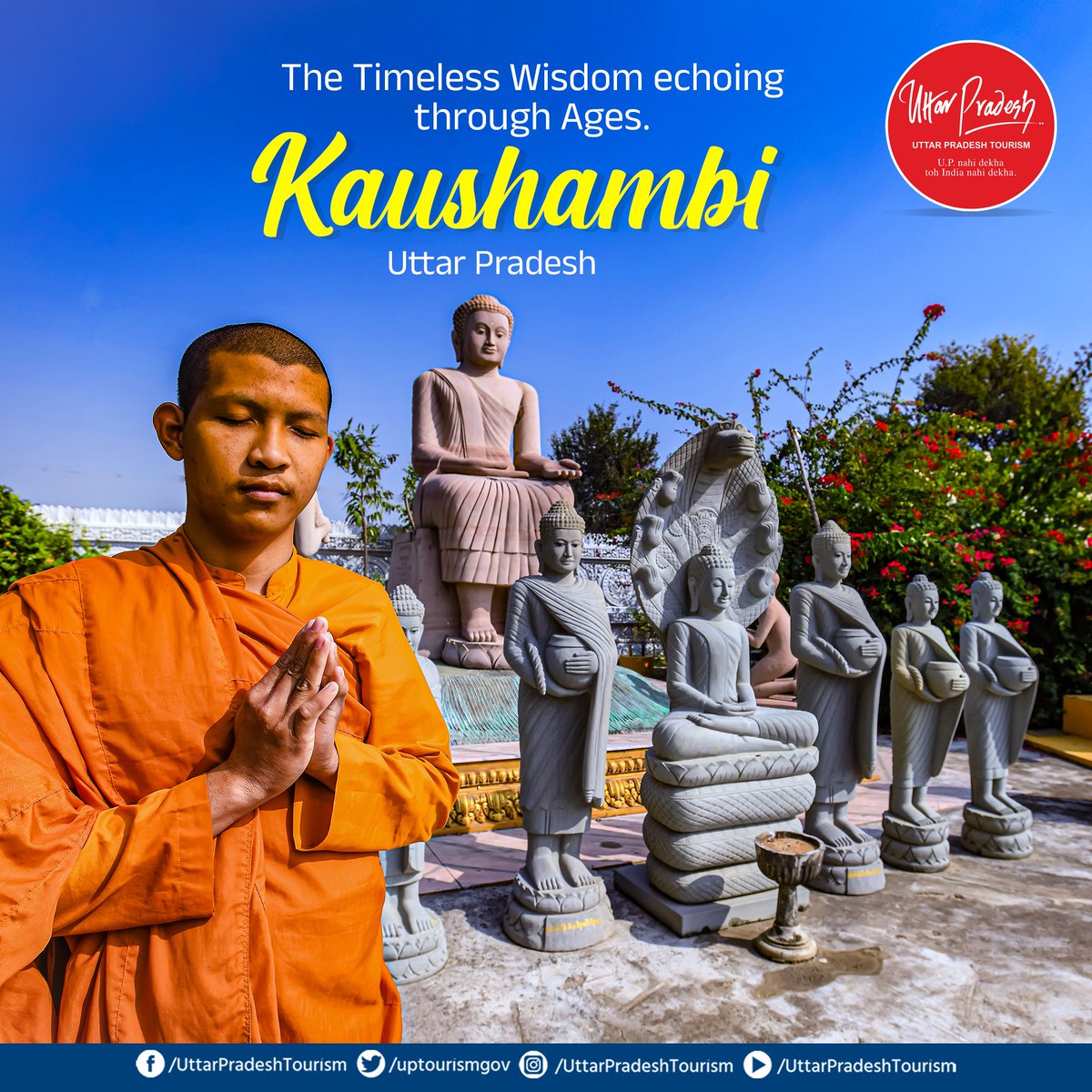 #Kaushambi beckons with its serene and captivating charm, drawing devotees and tourists alike into its peaceful embrace. Learn from the teachings of #LordBuddha and discover the timeless wisdom that echoes through the ages.
#SpiritualTreasuresOfKaushambi.

#SpiritualTourism