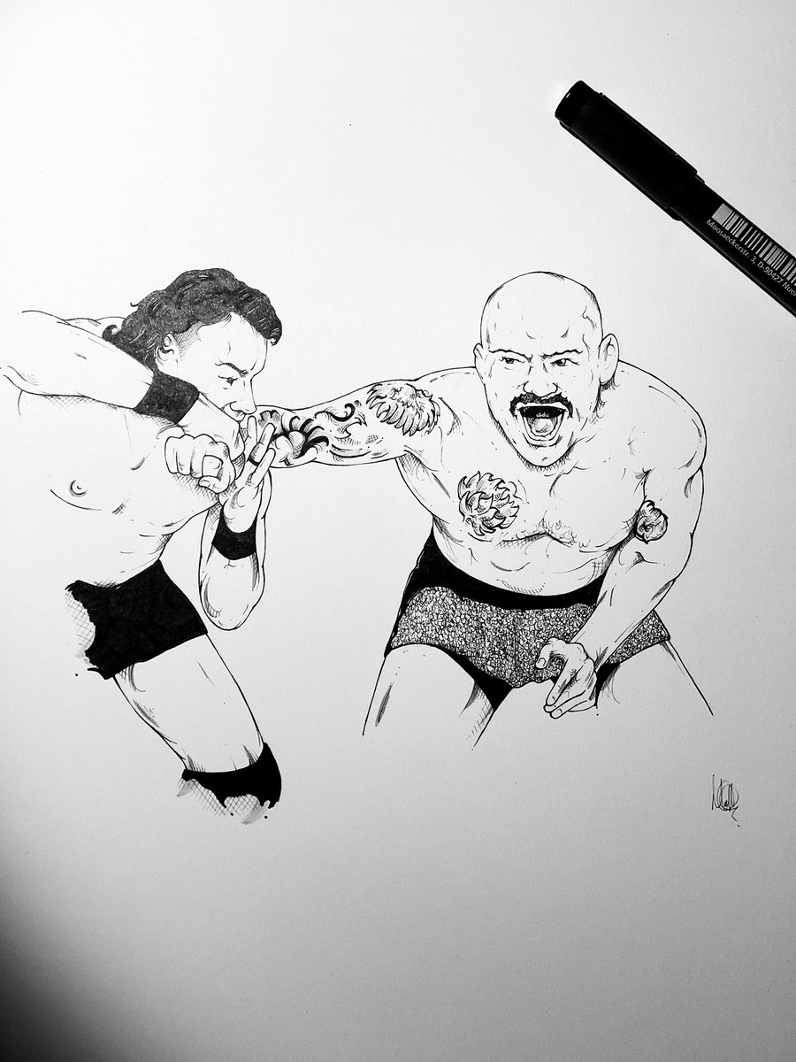 One of world’s hungriest of competitors, Mike Bailey @SpeedballBailey getting his teeth into the Timebomb Champion, Jordan @FungodJordan this past Saturday at Timebomb Pro Wrestling. Based on an outstanding ringside photo by @sarahdope #timebombpro #tna #ddtpro #aew