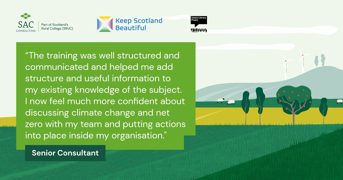 Our Carbon Literacy Training, in partnership with @KSBScotland, will help you to develop the knowledge and skills to manage your journey to net zero. Join our next course on the 23rd April! Book now at 👉 eventbrite.co.uk/e/carbon-liter…