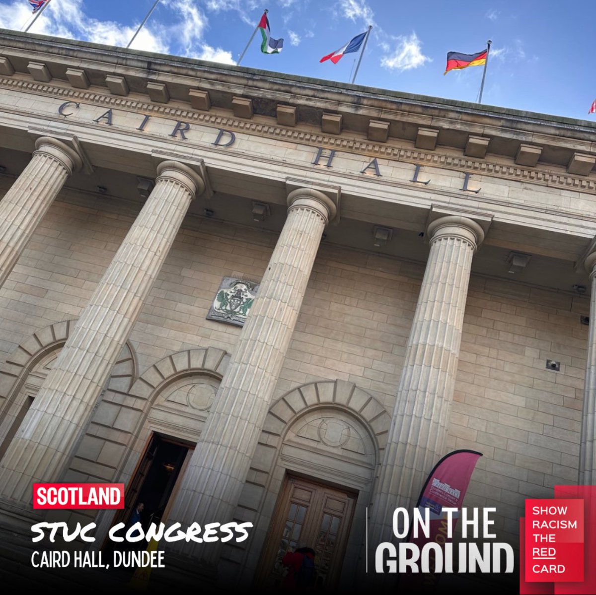 We are at the @ScottishTUC congress at Caird Hall in Dundee today! If you are at the congress, come along to our stall and say hello! #STUC24