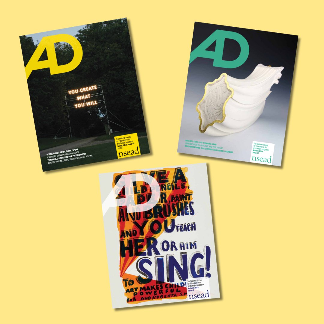 Happy #WorldArtDay To celebrate this special day we are delighted to open up a selection of classic AD Magazine Issues 🎉 Jump in to AD Issues 1-15 now and start exploring inspiration, ideas and resources for #arteducators nsead.org/publications/a…