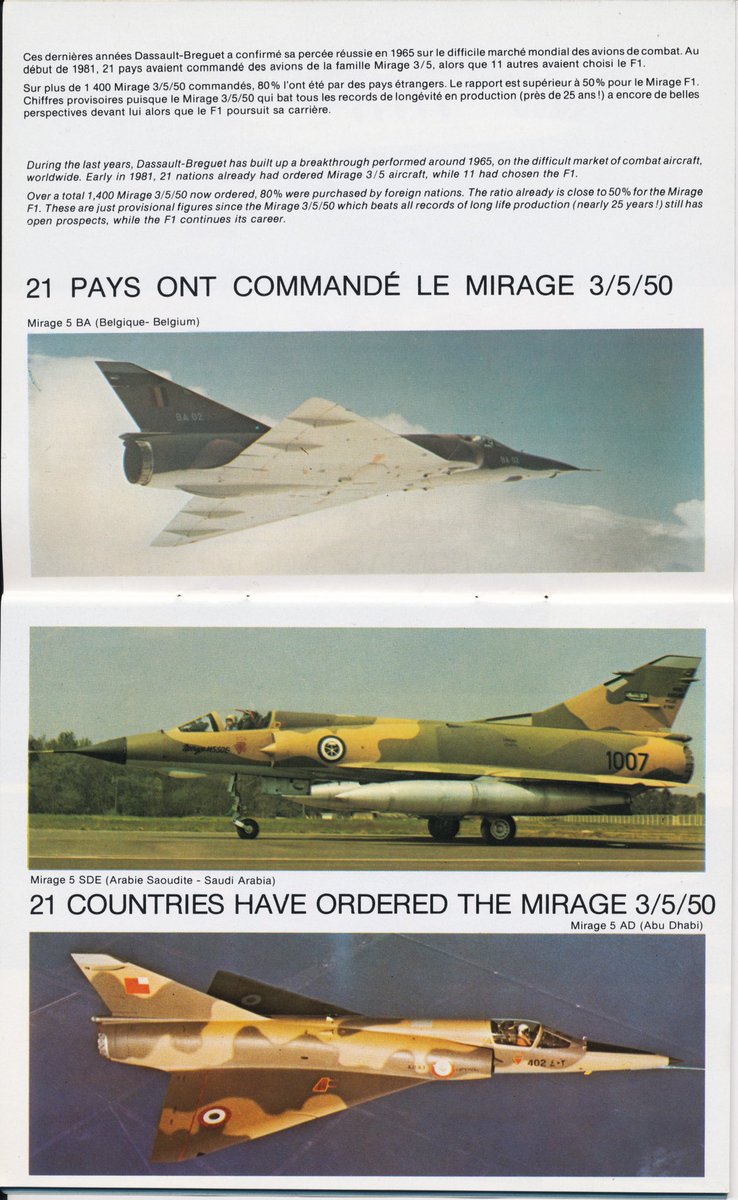 nigelgutgenug's tweet photo. Choose your paint scheme…🇫🇷
@Hush_Kit @clark_aviation @Dassault_OnAir booklet from 1982

#dassaultaviation #hushkit #avgeek #vivelafrance #military #militaryaircraft #avgeeks #dassaultmirage https://t.co/8OmBKz0yNT