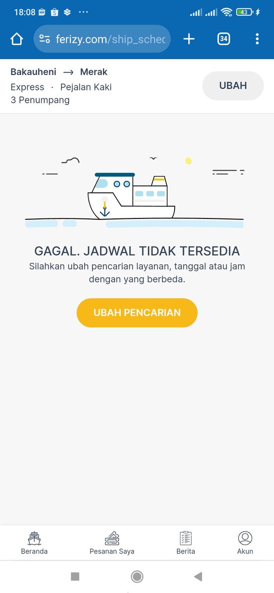 annaz07's tweet photo. @asdp191 min, ini kenapa ya? saya rencana mau beli tiket ekspres utk tgl 17 tp jadwal tidak tersedia https://t.co/4ZgBypvgL8