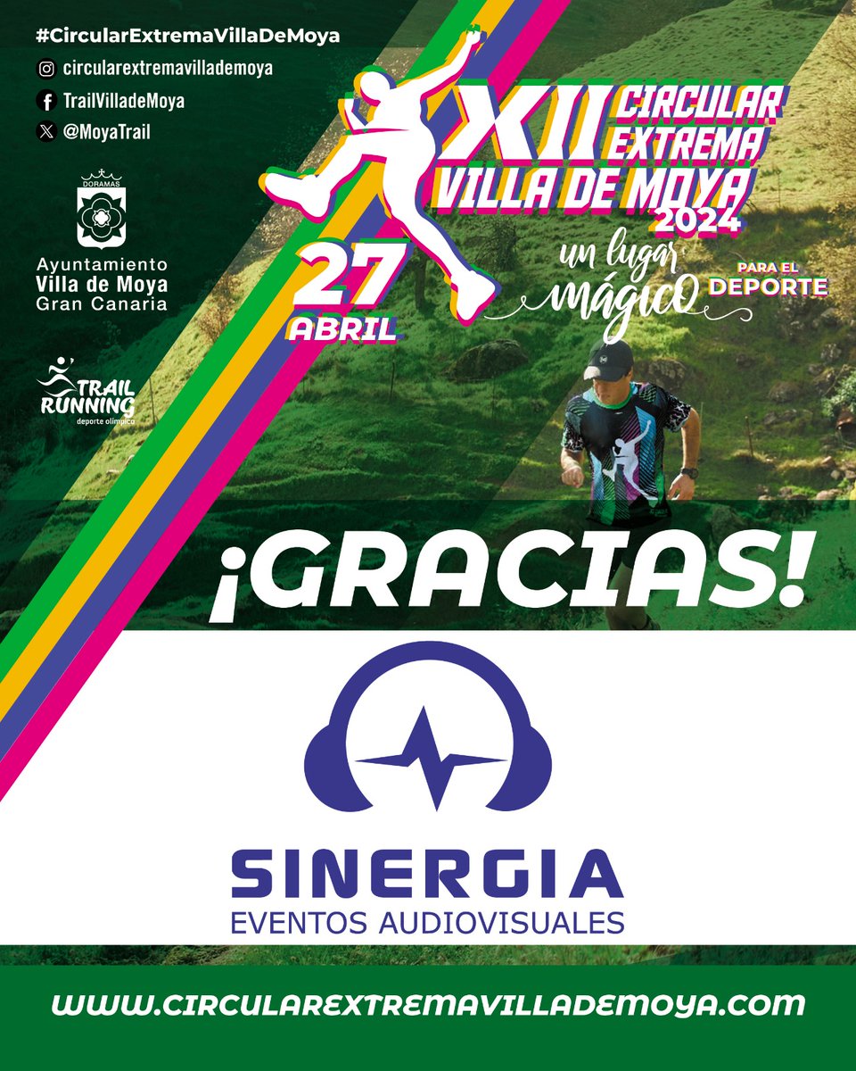 👏 Hoy toca seguir agradeciendo a nuestros patrocinadores y colaboradores, porque la vida se ve y suena mejor cuando se tiene al lado a Sinergia Eventos Audiovisuales. ¡Muchas gracias por acompañarnos en esta XII edición de la #circularextremavillademoya!

#circular #VilladeMoya