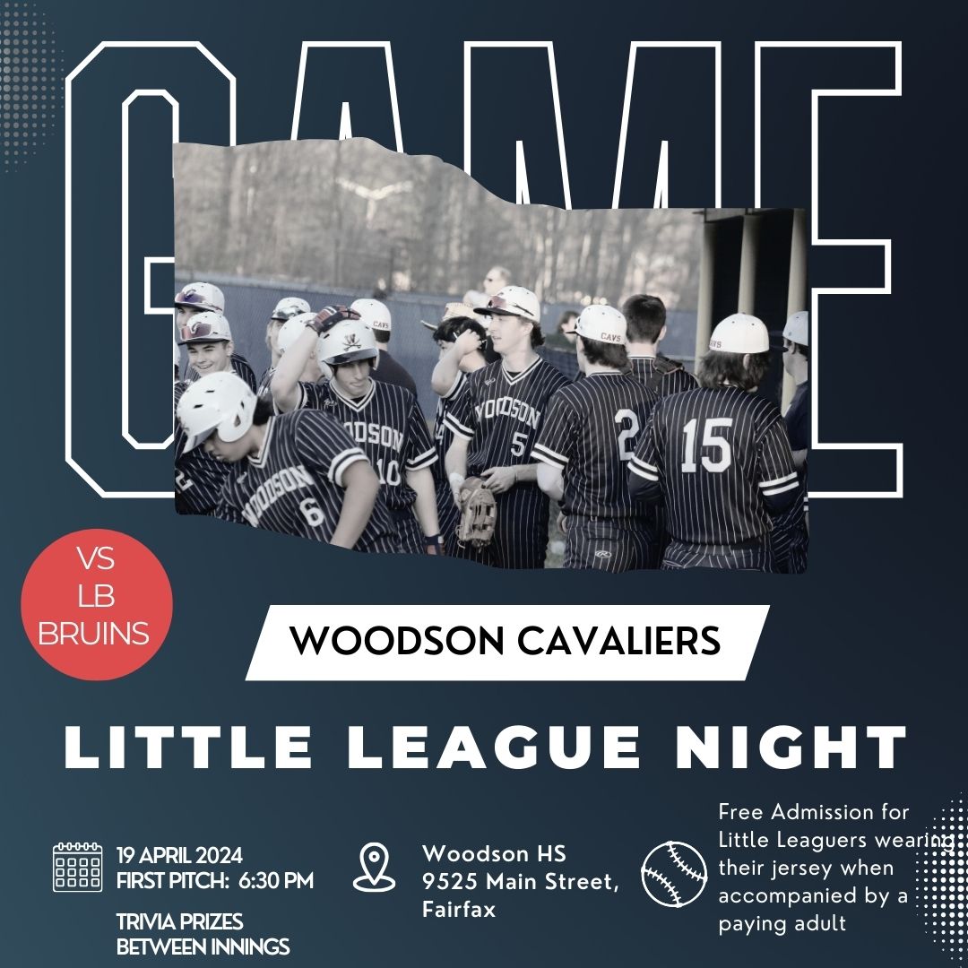 WoodsonField's tweet photo. We hope to see you on Friday! @WTWCavsBaseball #LittleLeagueNight https://t.co/JkX7GVwKs6