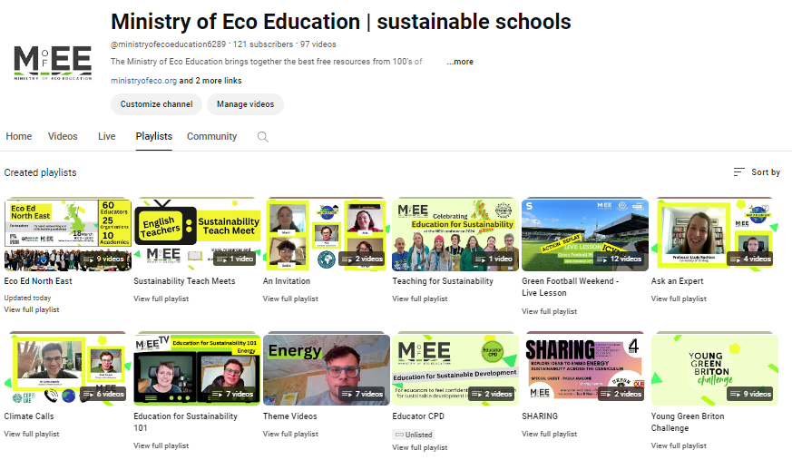 Have you checked out our youtube channel? 👉youtube.com/@ministryofeco… 1⃣2⃣1⃣ videos providing inspiration & support 💚Education for Sustainability 101 💚Ask An Expert 💚Subject Sustainability Teach Meets 💚Teaching for Sustainability 💚Panel Discussions 💚Book Launches